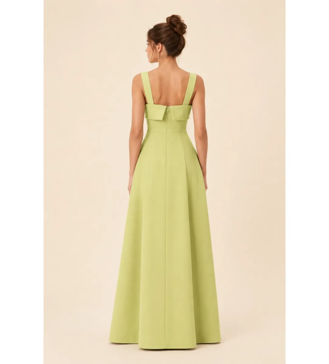 Rachel Gilbert Hallie Strap Maxi Gown in Lime Green Size 0/AU6 for rent on The Volte - main image