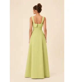 Rachel Gilbert Hallie Strap Maxi Gown in Lime Green Size 0/AU6 for rent on The Volte - image 2