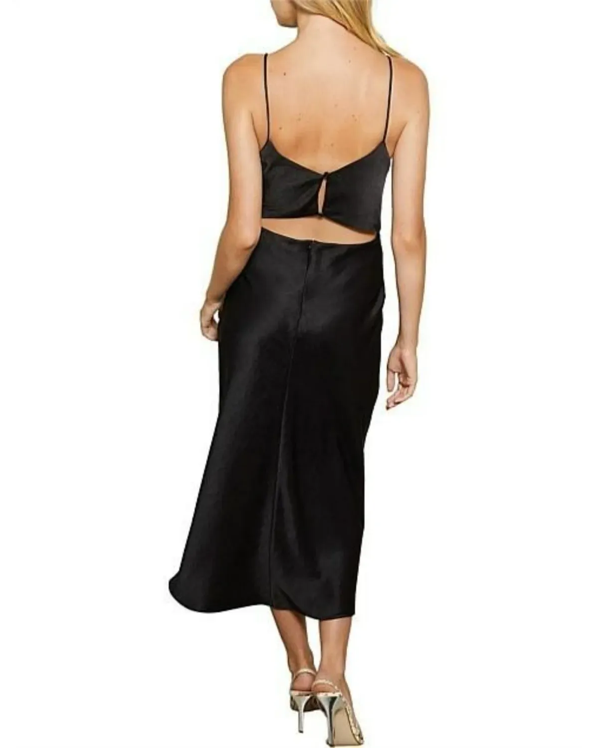 Bec & Bridge Mila Midi Dress Black Size AU 8 - Image 3