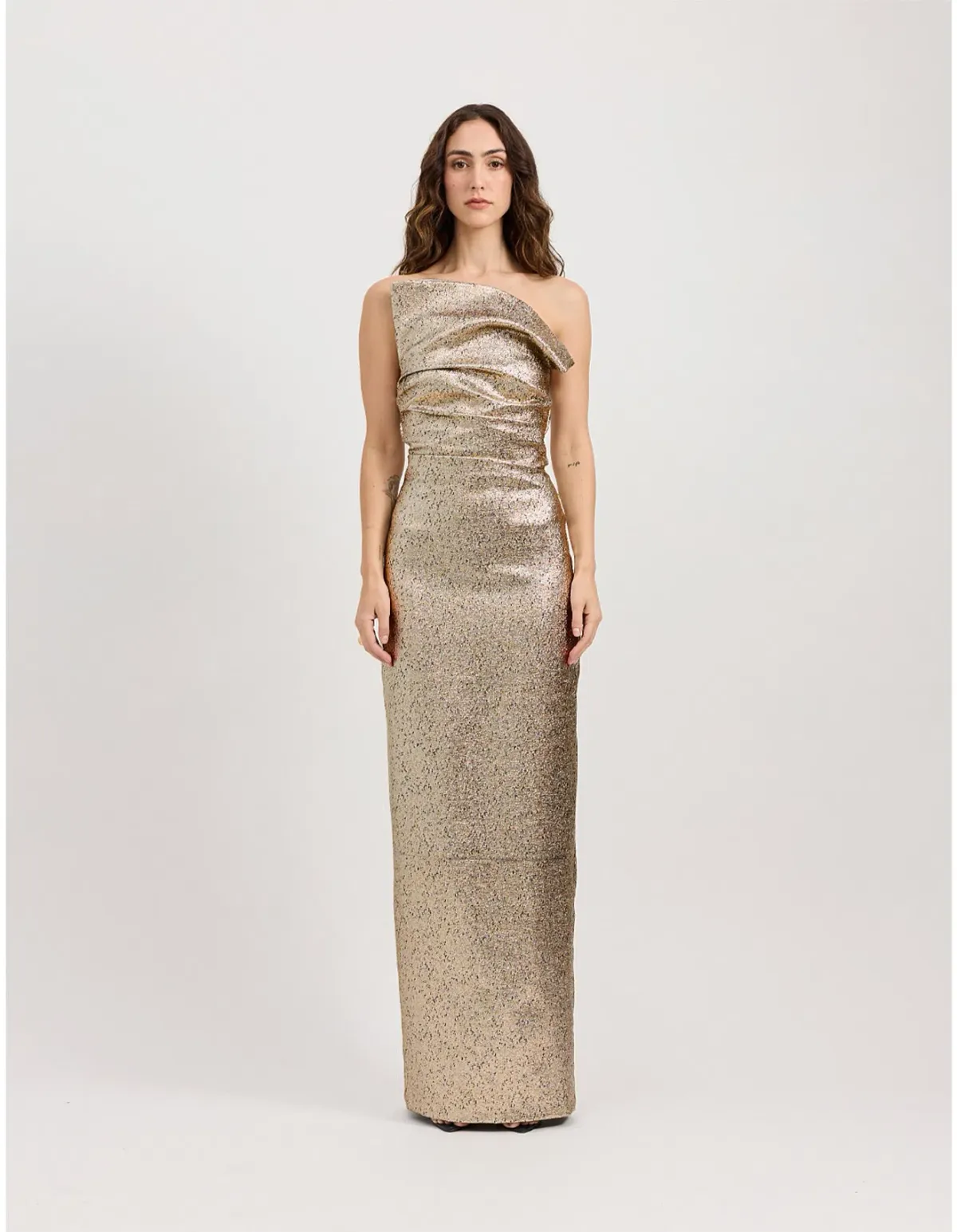 Tojha Tacoma Dress in Metallic Champagne; size 10 - Image 4