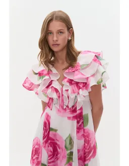 NEW Aje Olea Maxi Dress - Size 10 gown - Soft Light Rose Pink for rent on The Volte - image 2