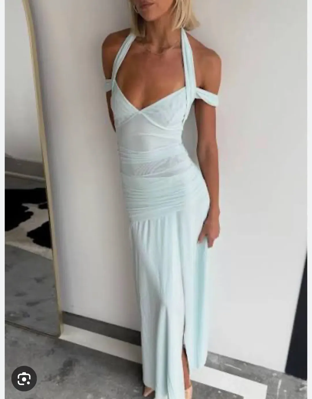 Bec & Bridge Winnie Halter Maxi Dress Spearmint Size AU 6 for rent on The Volte - main image