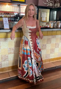 Alemais Michelle Square Neck Midi Dress size 8 for rent on The Volte - image 2