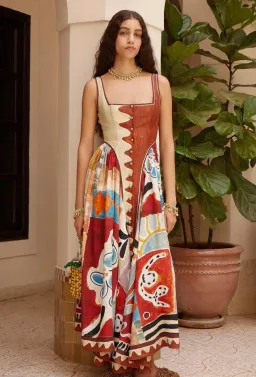 Alemais Michelle Square Neck Midi Dress size 8 for rent on The Volte - image 1