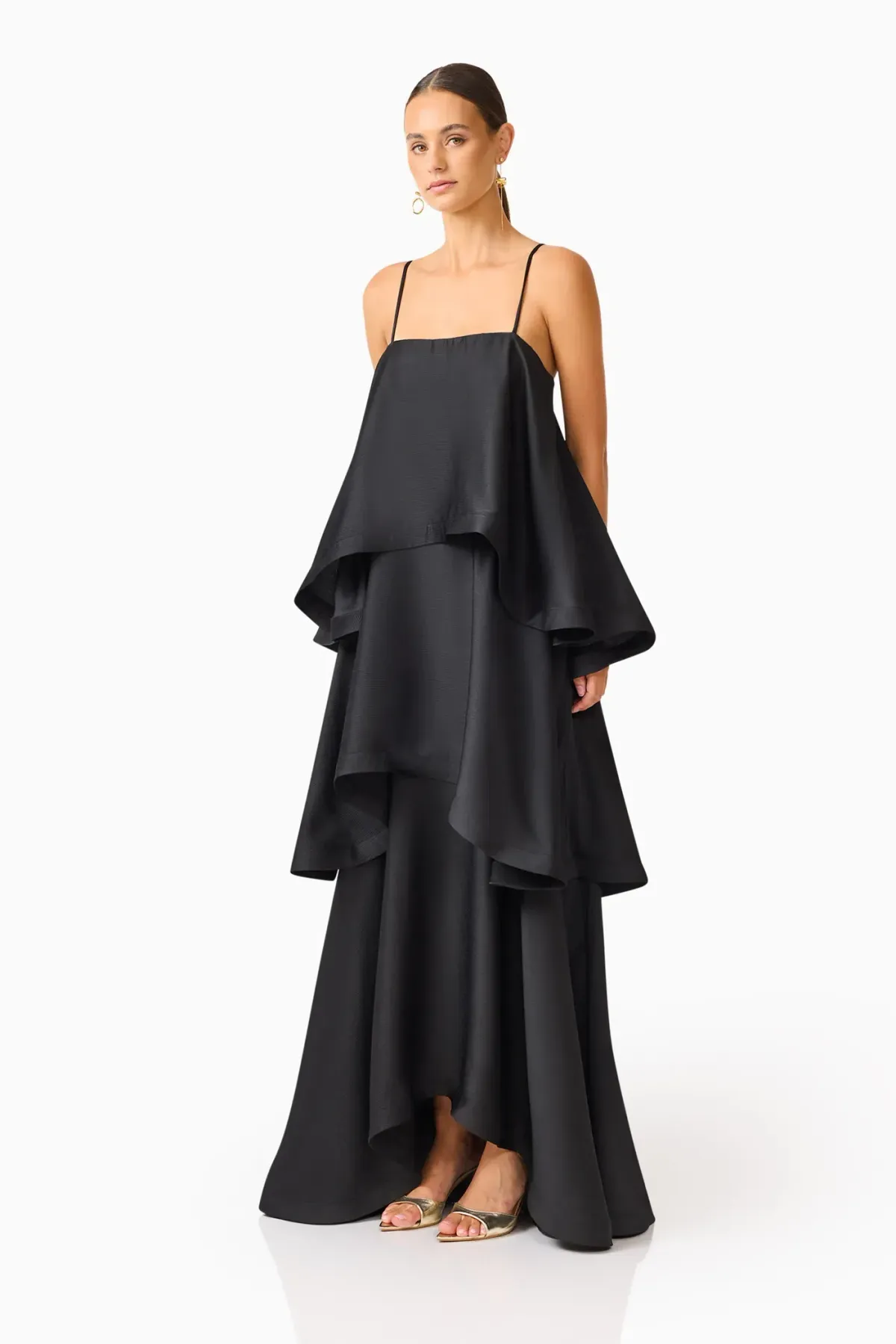 ELLIAT Tilly Tiered Maxi Dress in Black - Image 2