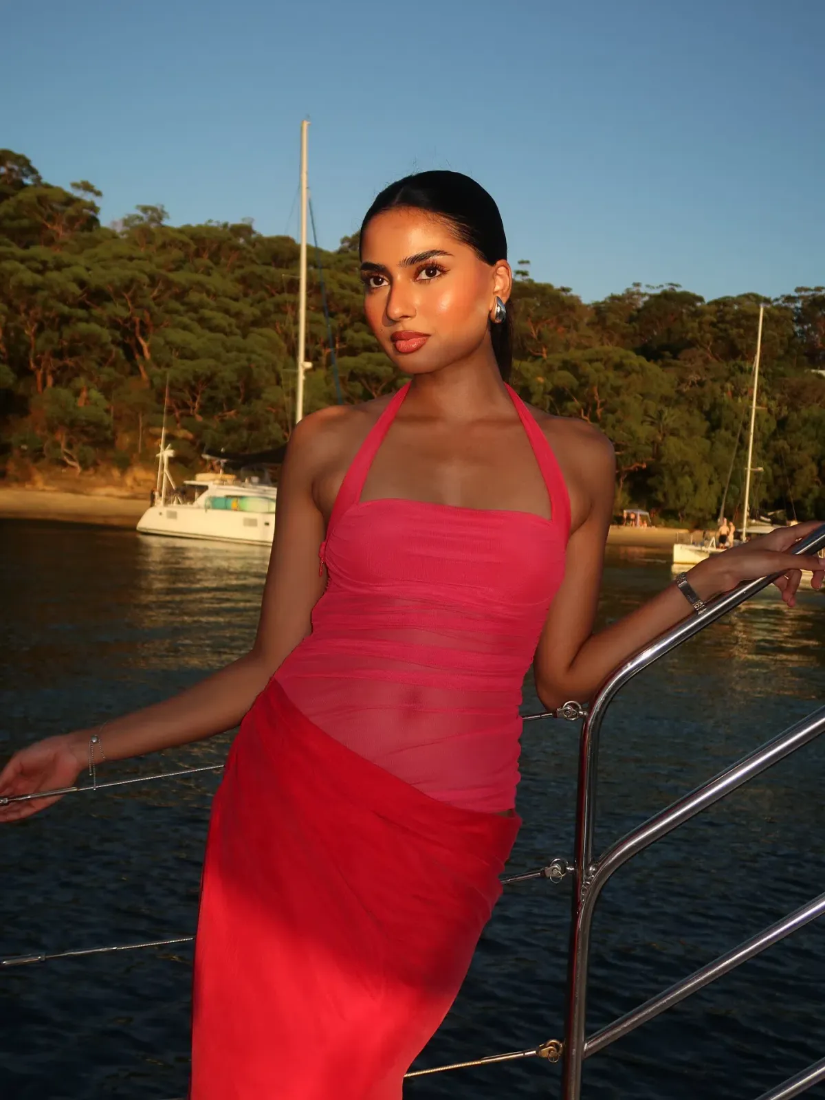 BENNI Gina Maxi Dress Watermelon Size 4 - Image 3