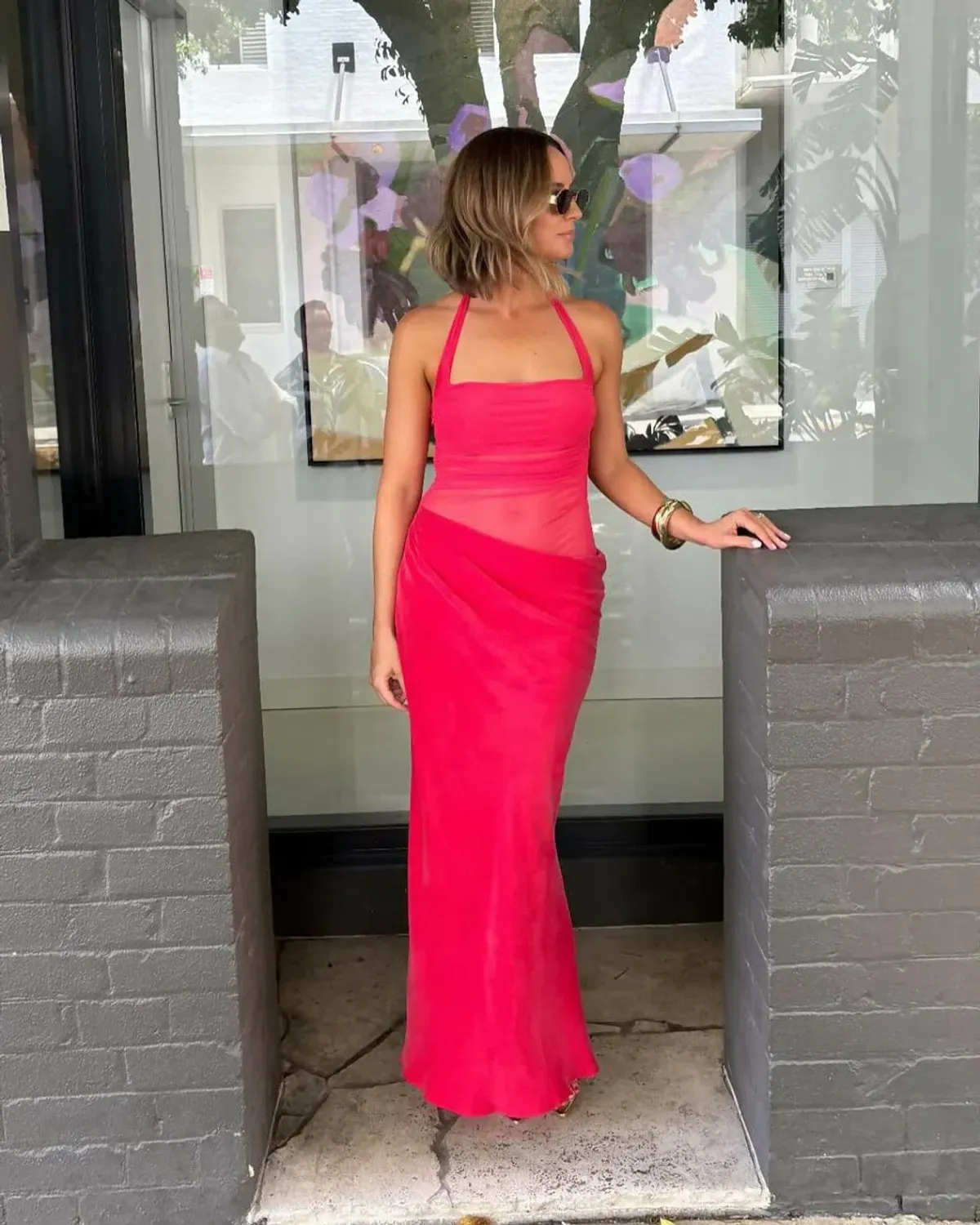 BENNI Gina Maxi Dress Watermelon Size 4 for rent on The Volte - main image