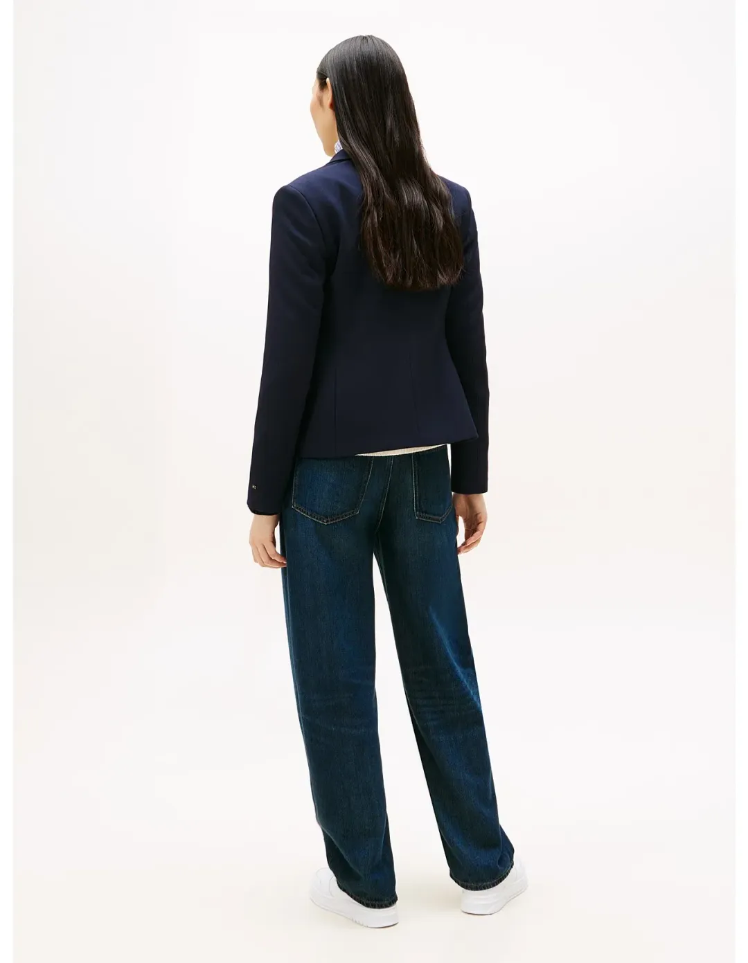 Tommy Hilfiger Punto Tonal Crest Slim Blazer Navy Size 36 EU for rent on The Volte - main image