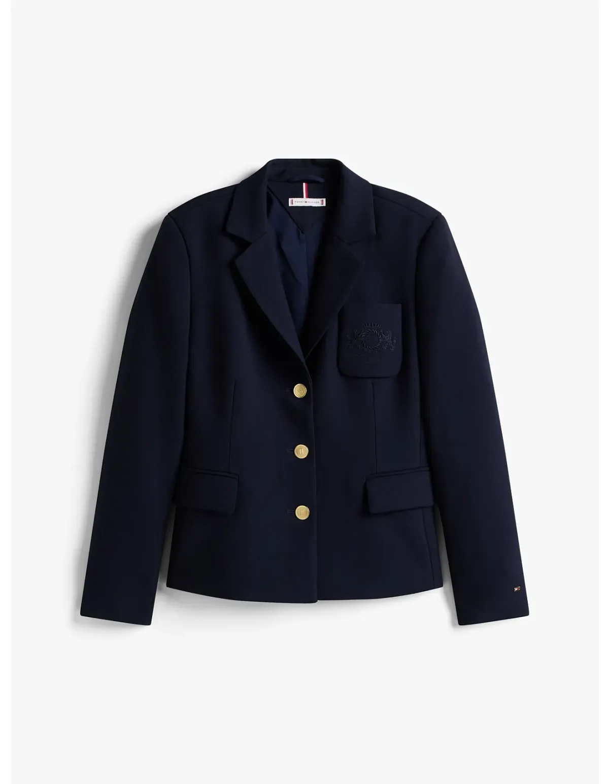 Tommy Hilfiger Punto Tonal Crest Slim Blazer Navy Size 36 EU - Image 5