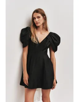 Aje Studio Bisou Mini Dress Black Size 14 for rent on The Volte - image 4