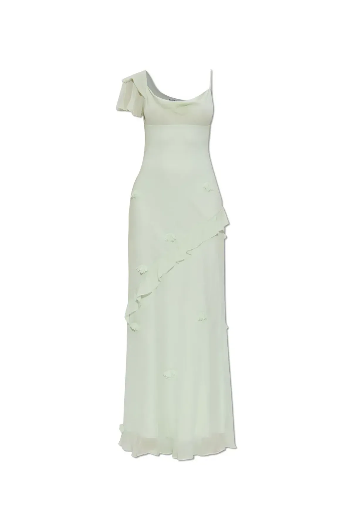 Self-Portrait Georgette Flower Maxi Dress Mint Green Size 10 - Image 5