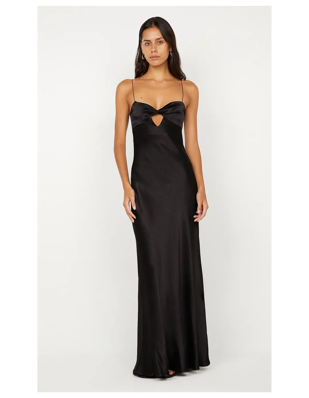Bec Bridge Cinder Twist Maxi Dress Black Size 8 for rent on The Volte - main image