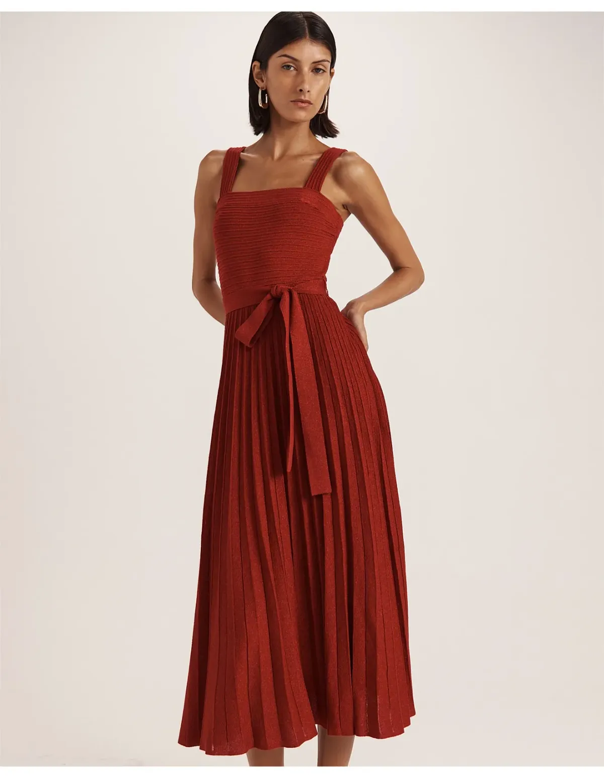 Saba Mariya Sparkling Knit Dress Red Size 6 - Image 2