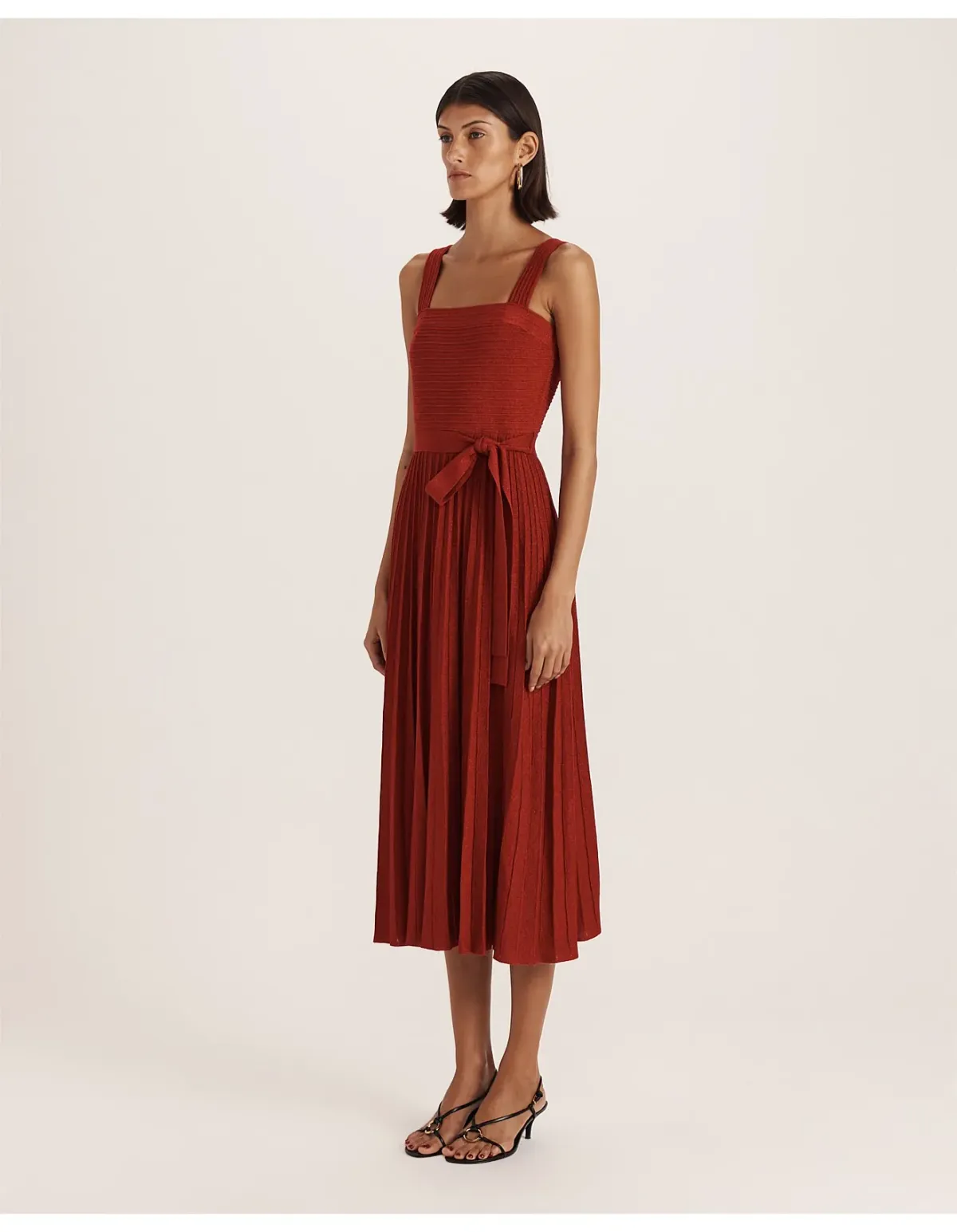 Saba Mariya Sparkling Knit Dress Red Size 6 - Image 3