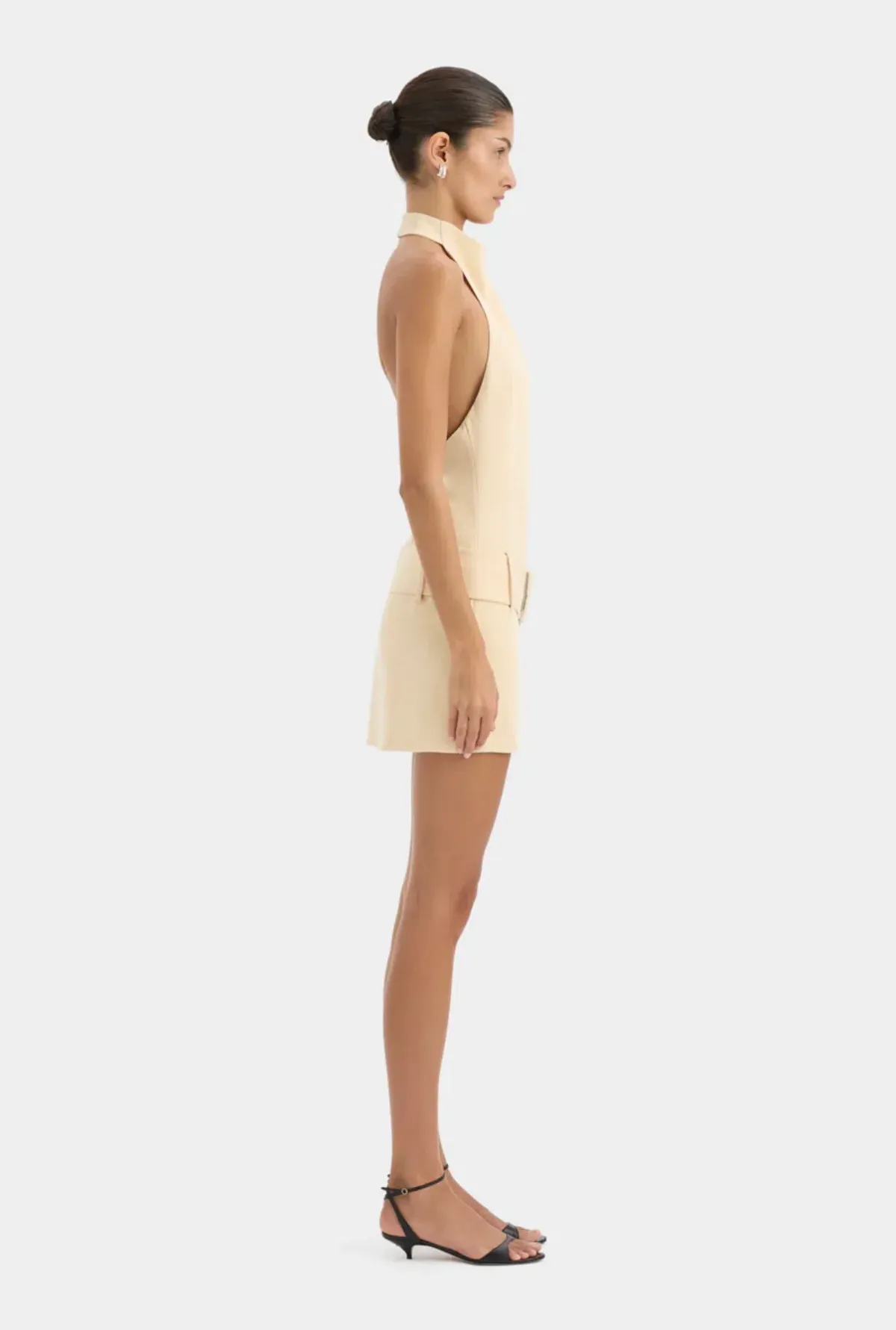 Sir Sabina Belted Mini Dress Butter Yellow size 10 - Image 3