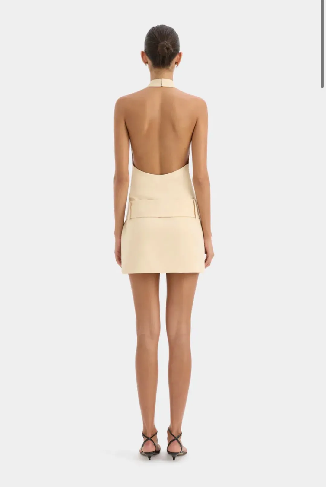 Sir Sabina Belted Mini Dress Butter Yellow size 10 for rent on The Volte - main image