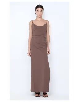 Bec Bridge Lyana Cowl Maxi Dress Brown Size 8 for rent on The Volte - image 3