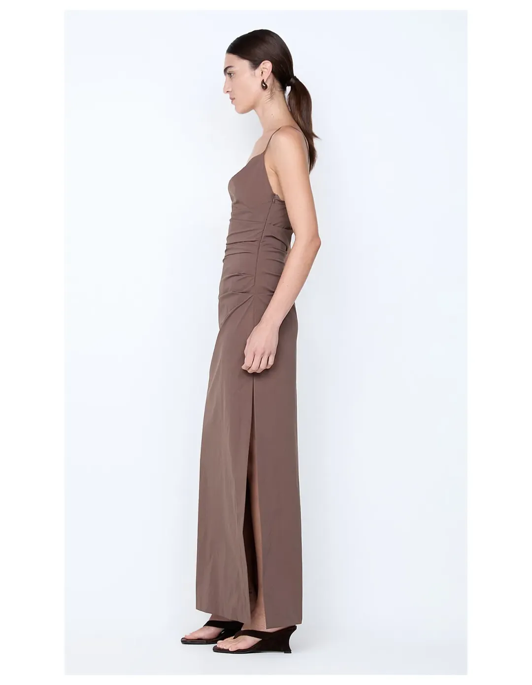 Bec Bridge Lyana Cowl Maxi Dress Brown Size 8 for rent on The Volte - main image
