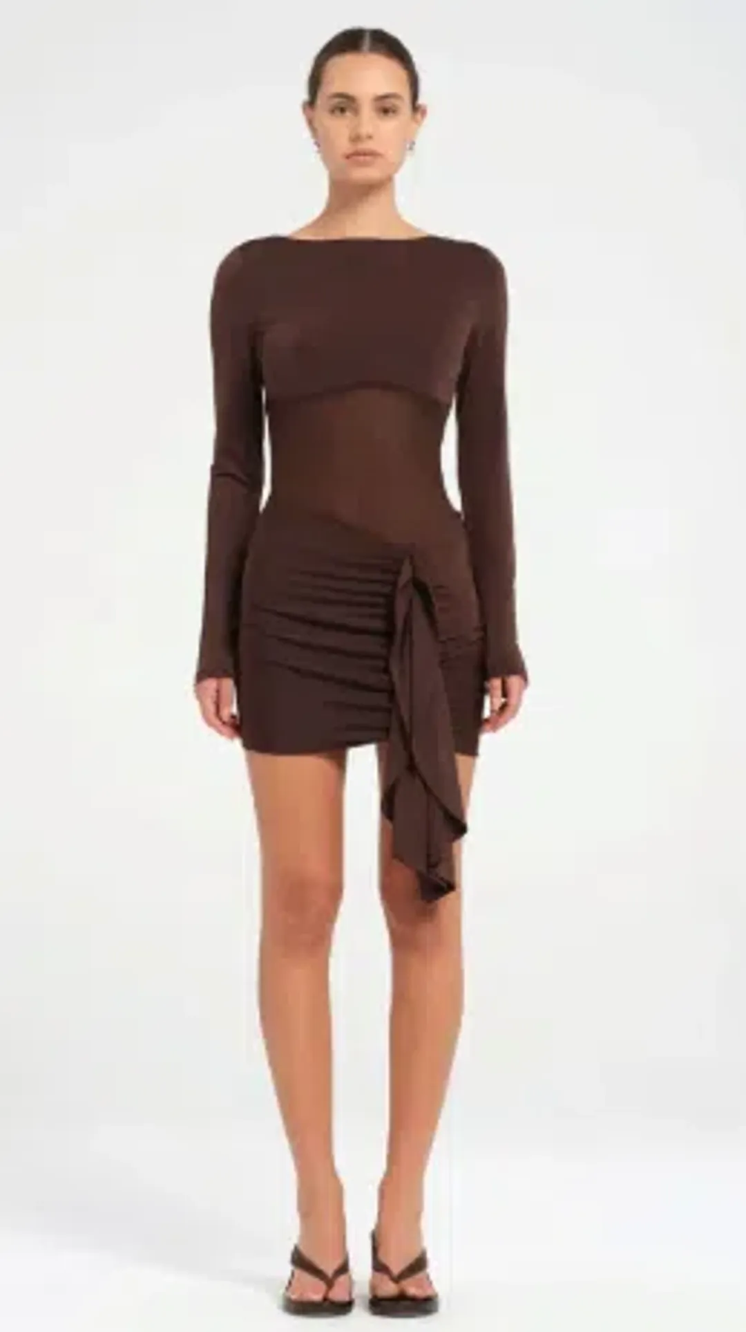 Benni Juni Dress size 6 Brown for rent on The Volte - main image