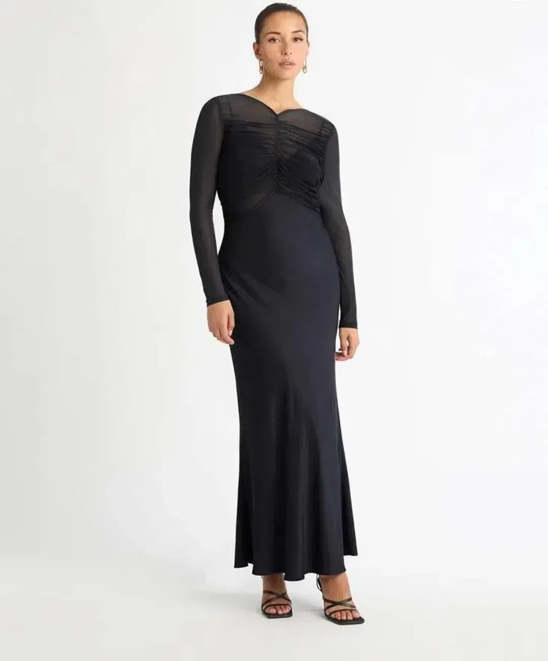 SHEIKE ETERNITY MAXI DRESS GOWN IN GUNMETAL | SIZE AU 14 for rent on The Volte - main image