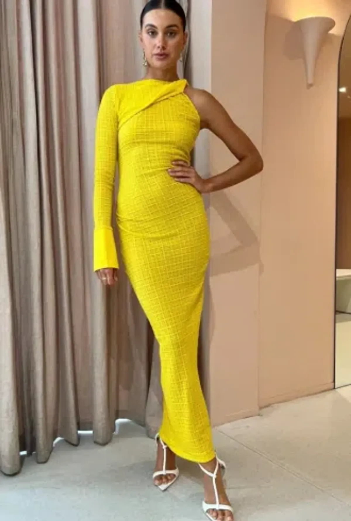 Camilla & Marc Cypress Midi Yellow Size 6 - Image 1