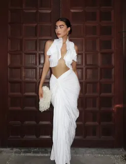 Cult Gaia Adilia Top and Sonoma Skirt Set White Size 8 for rent on The Volte - image 3