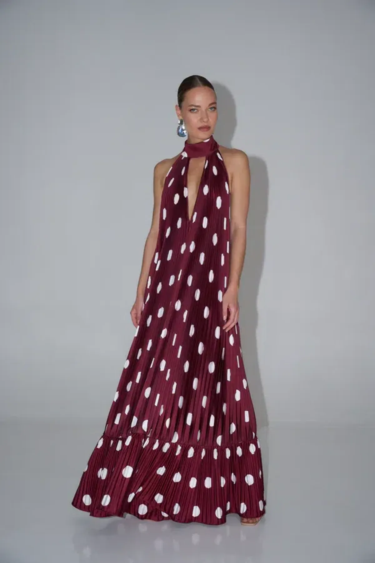 Lidee Libertie Gown Polka Wine Size 6 - Image 2