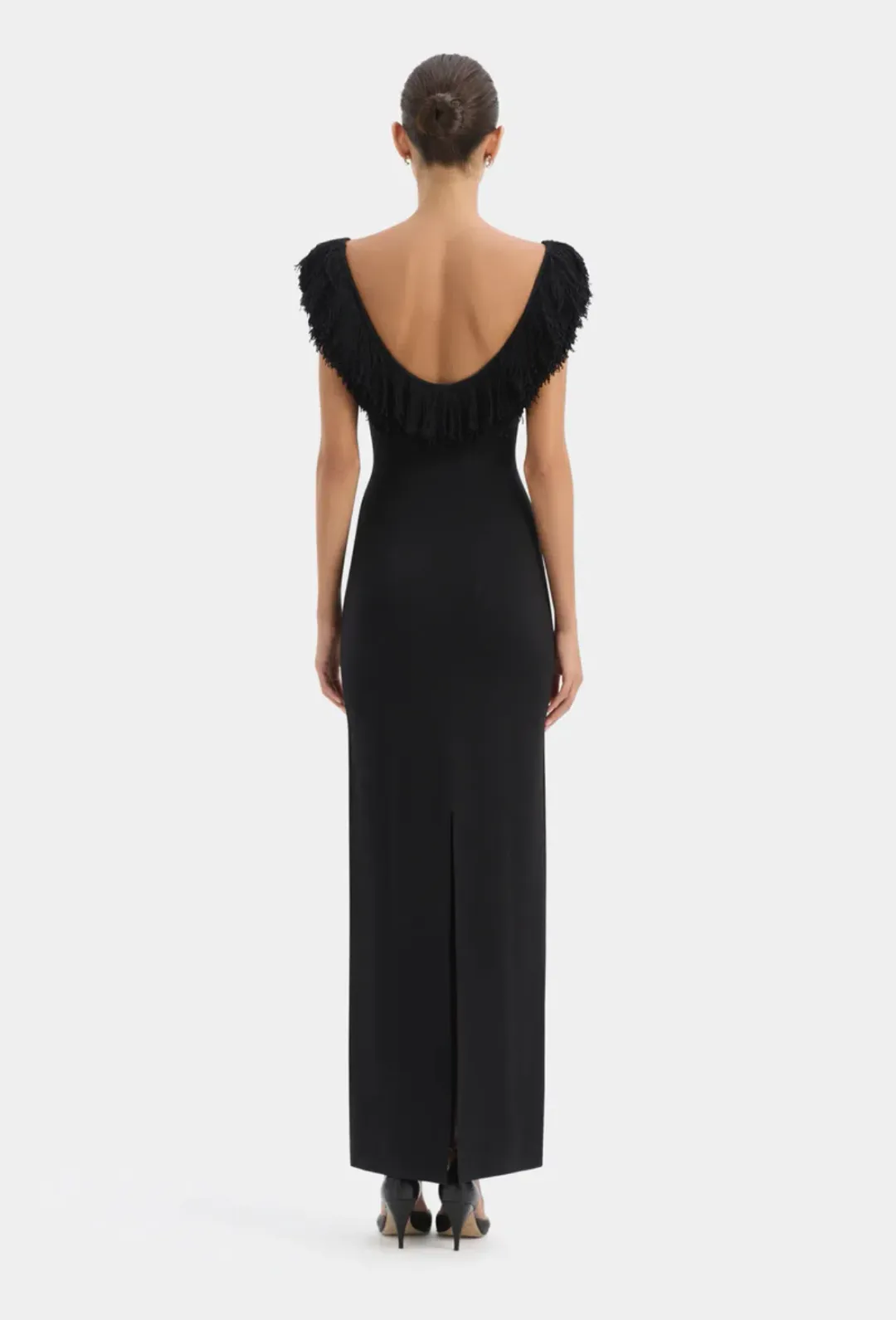 Sir the Label Marcelline Fringe Scoop Back Gown for rent on The Volte - main image