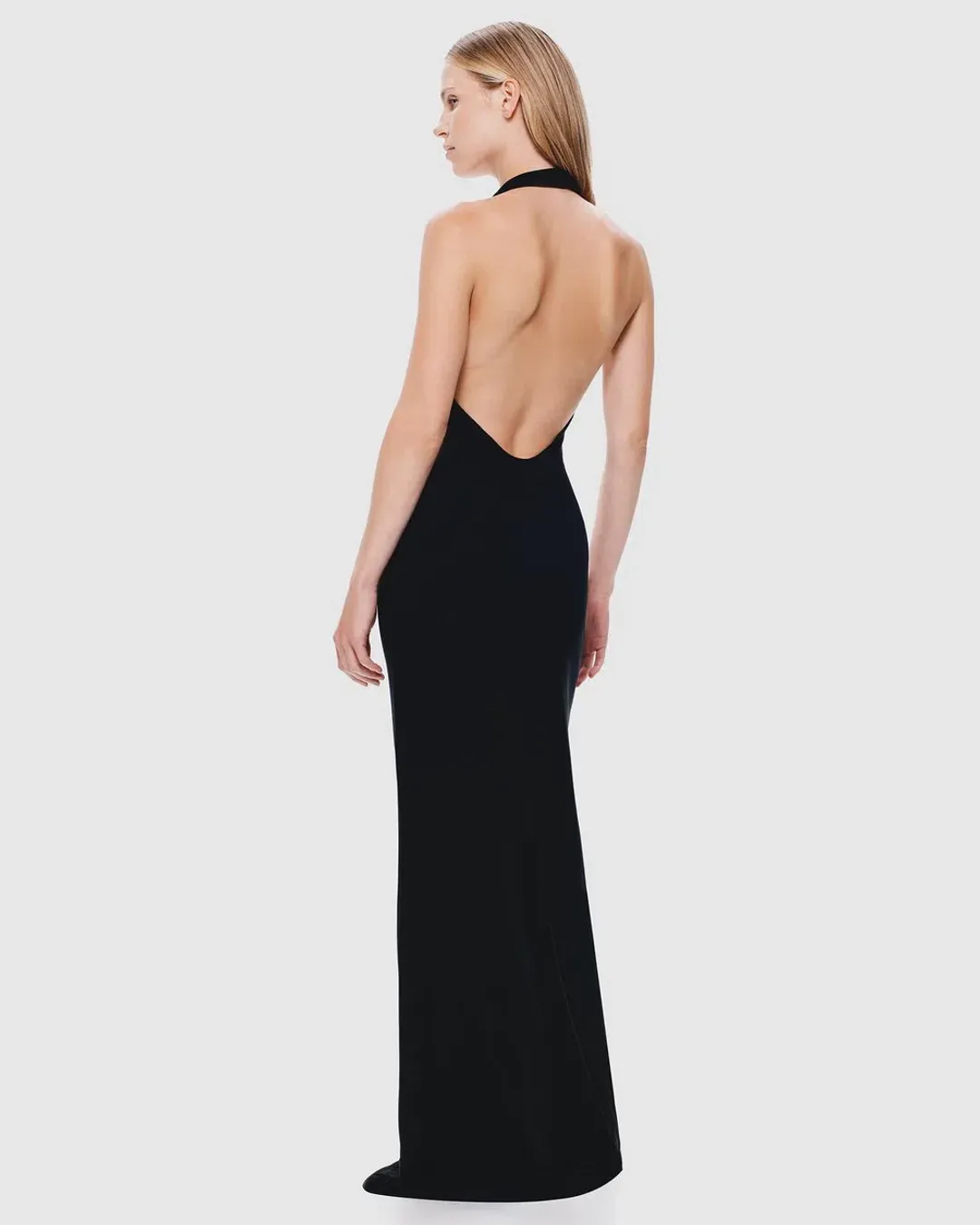 🖤 MISHA Rivera Dry Jersey Maxi Dress – Black – Size AU 4 🖤 for rent on The Volte - main image
