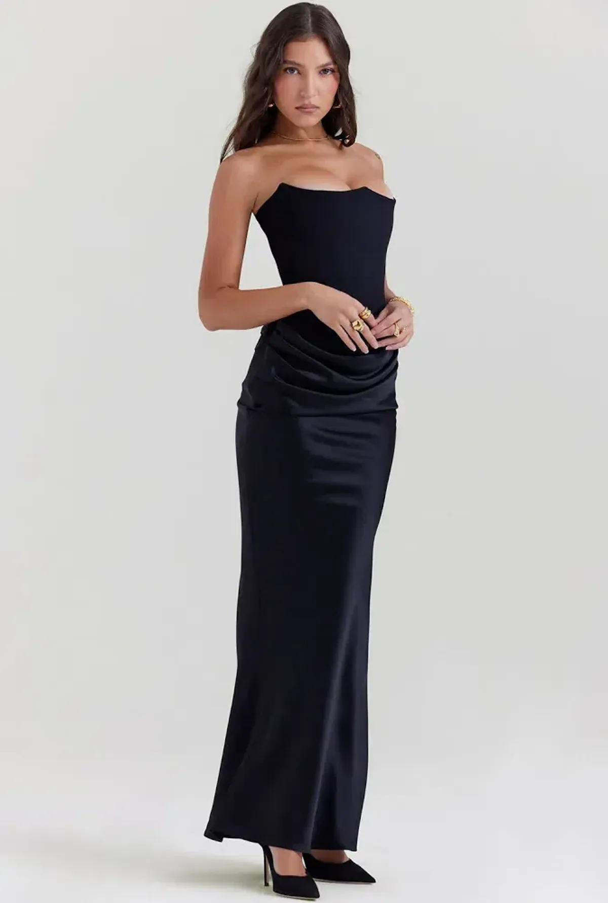 House of CB Persephone Strapless Corset Dress Black Size XS - Image 1