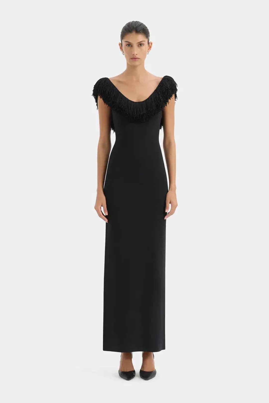 Sir the Label Marcelline Fringe Gown for rent on The Volte - main image