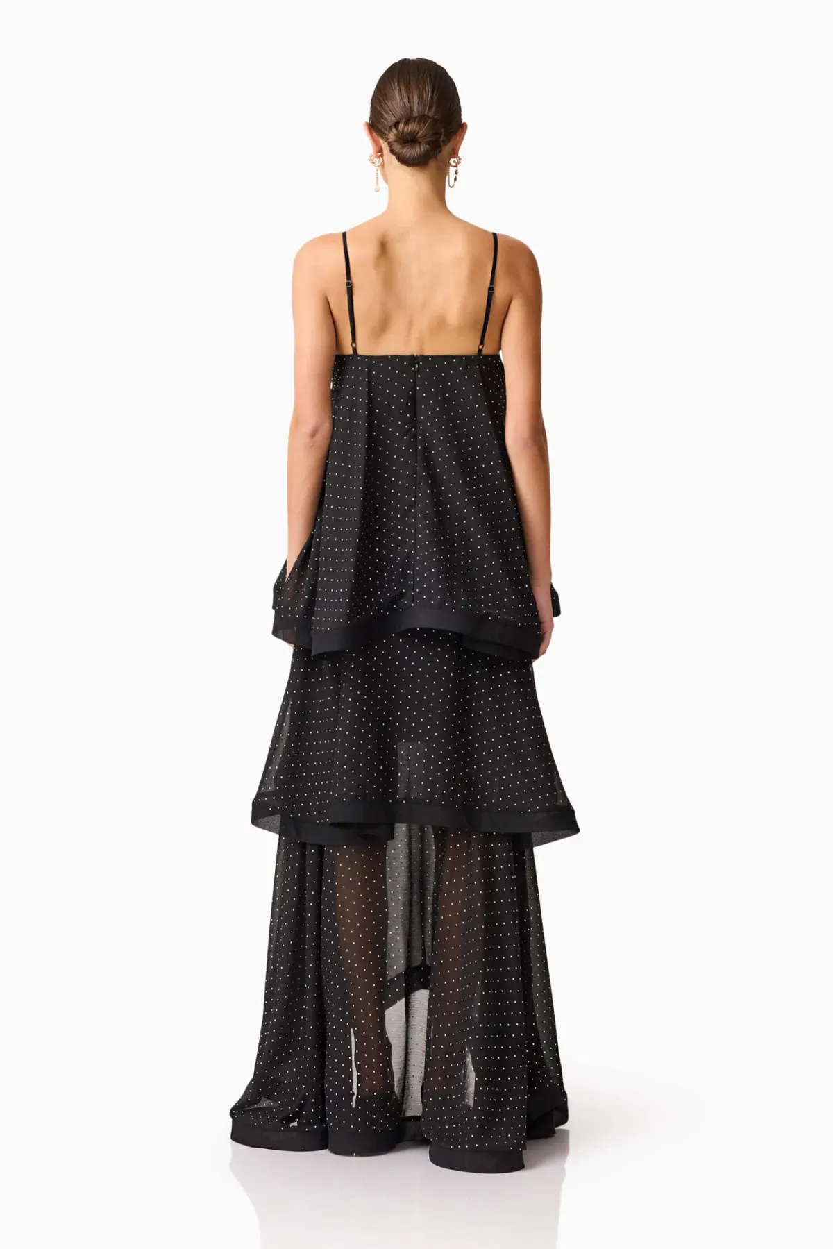 Elliatt Moss Tiered Embellished Gown Size XS - Image 4