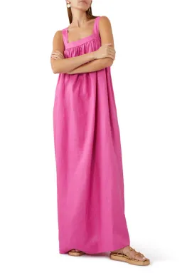 Oroton Bow detail maxi sundress in Fuchsia size 6 for rent on The Volte - image 3