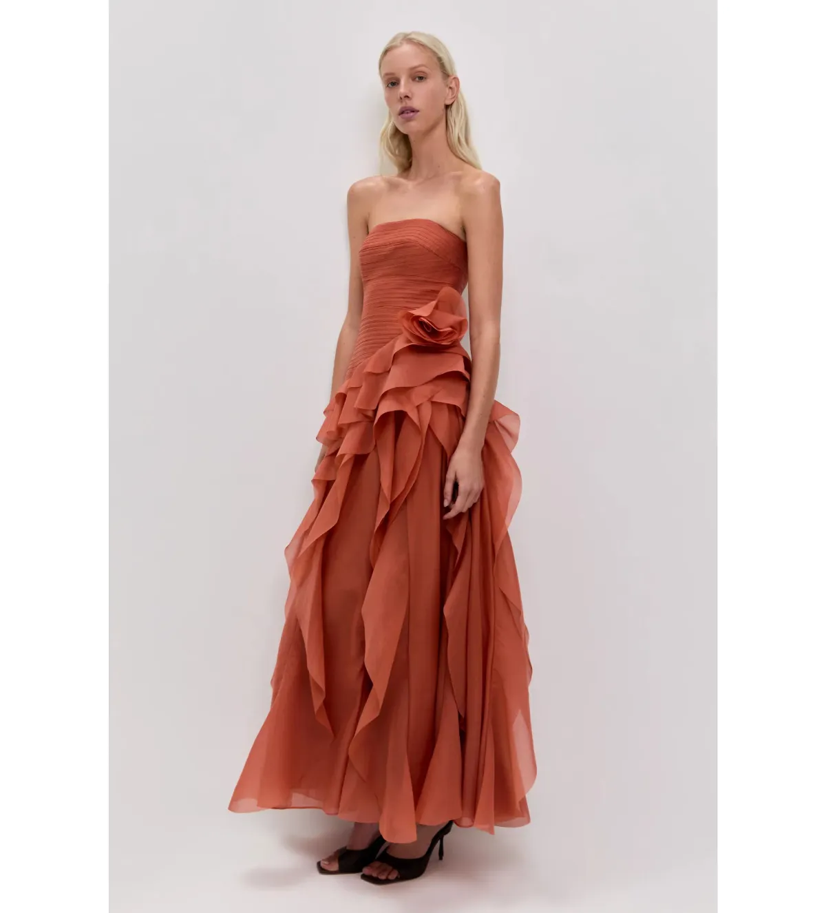 Aje Canyon Gown in Coral Clay Size AU8 - Image 2