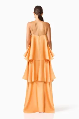 Elliatt Tilly Tiered Maxi Dress in Orange Size 16 for rent on The Volte - image 4