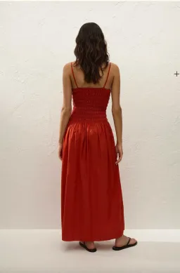 Faithfull - Araceli Maxi Dress - Dusty Red Sz 8 for rent on The Volte - image 3