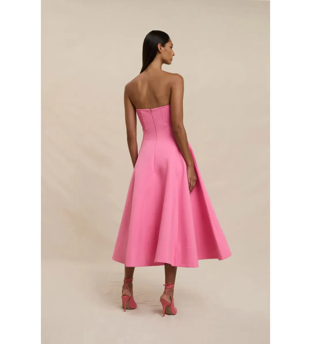 By Johnny Venus Shell Strapless Dress in Pink Size AU10 for rent on The Volte - main image