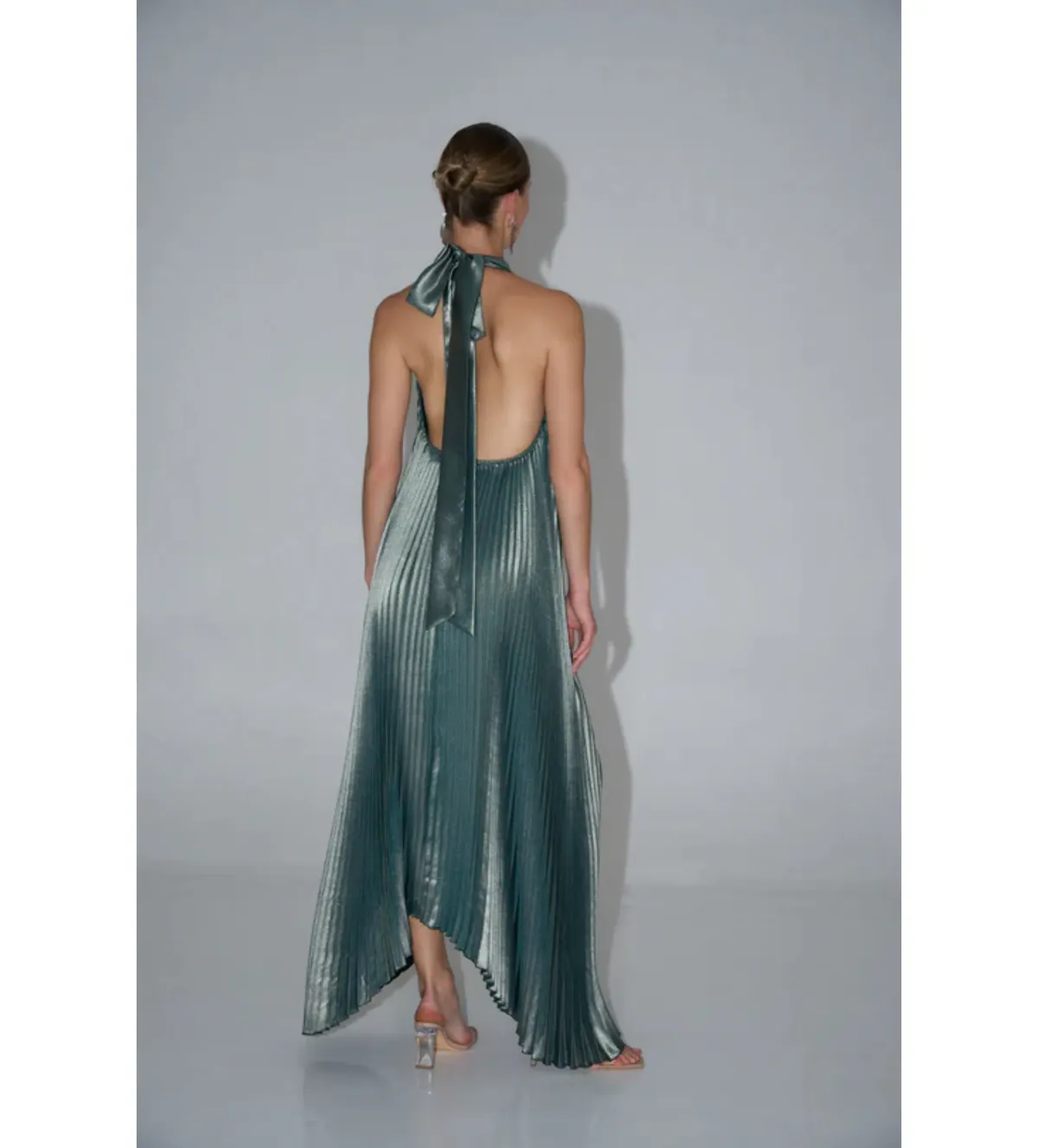 L'Idee Opera Gown in Oil Shine Size AU8 - Image 3