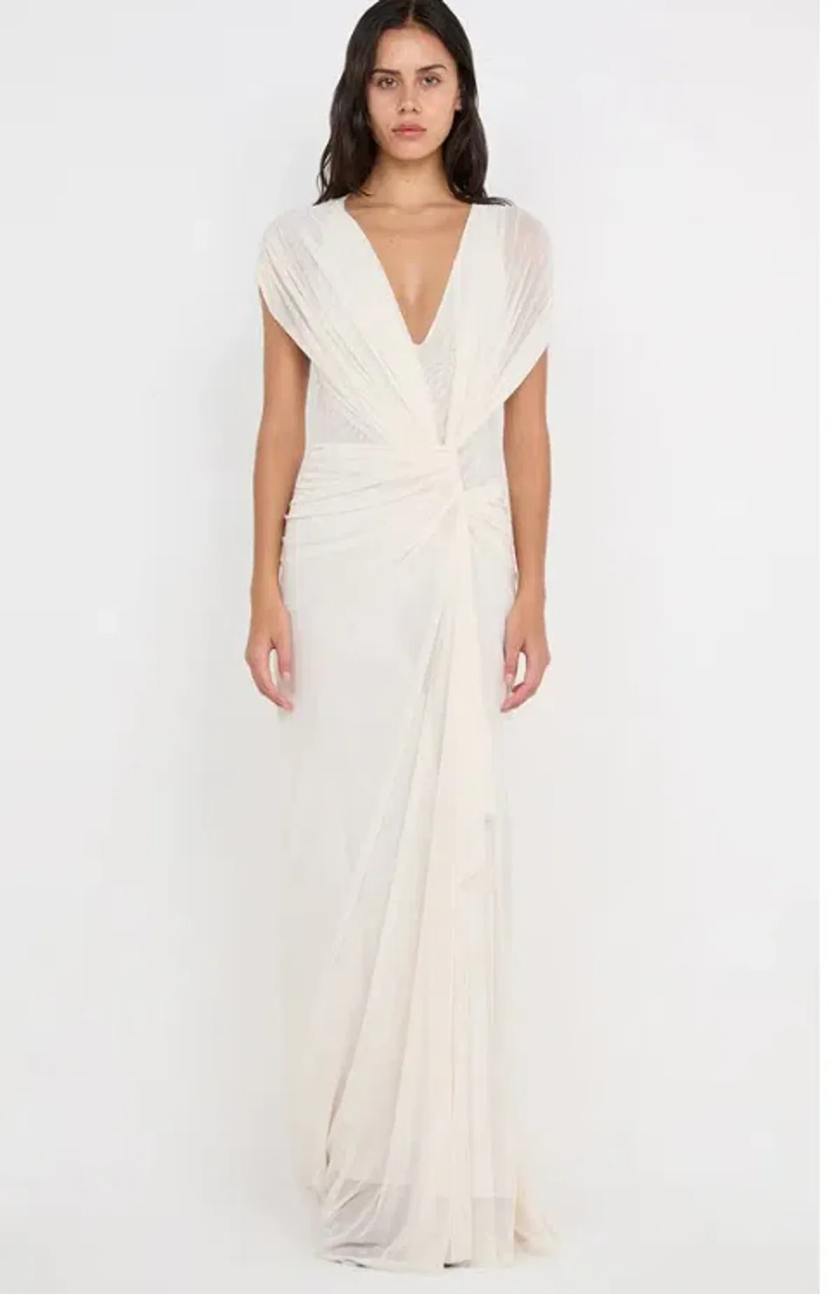 Bec & Bridge Leia Drape Maxi Gown Buttercream Size AU 10 - Image 2