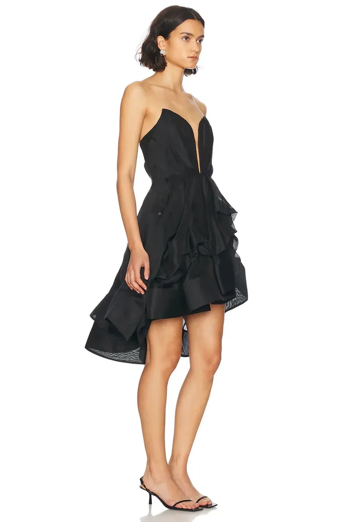 Illuminate Draped Mini Dress Black by Zimmermann Size 1 - Image 2
