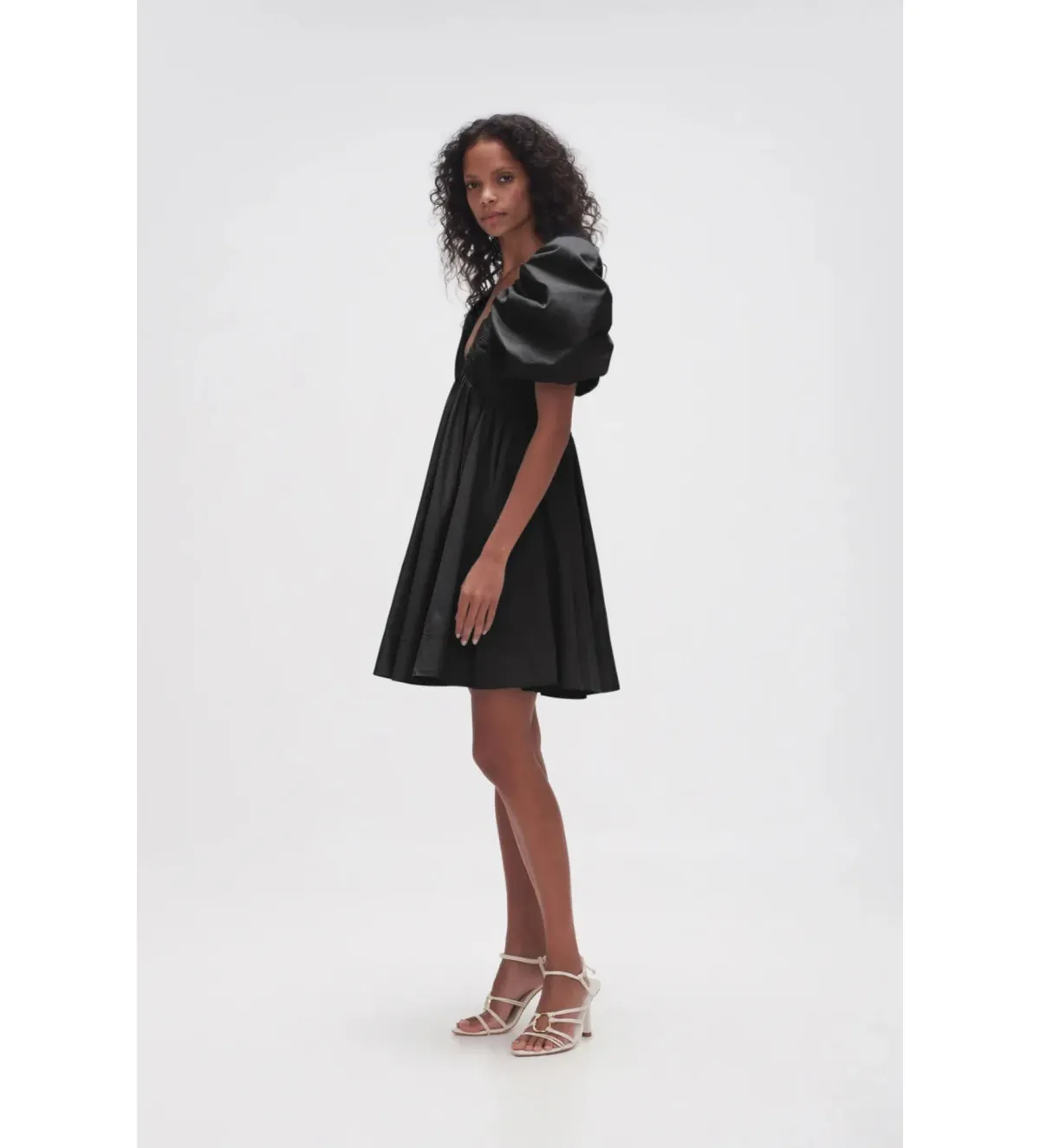 Aje Gabrielle Plunge Mini Dress in Black Size AU6 - Image 2