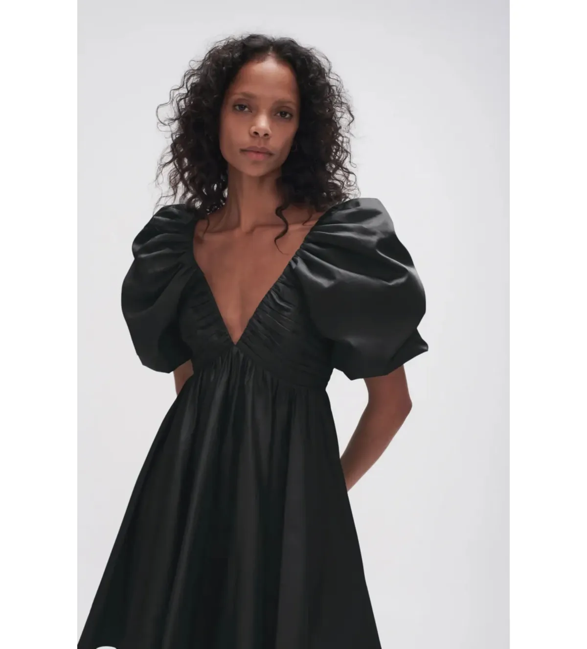 Aje Gabrielle Plunge Mini Dress in Black Size AU6 - Image 3