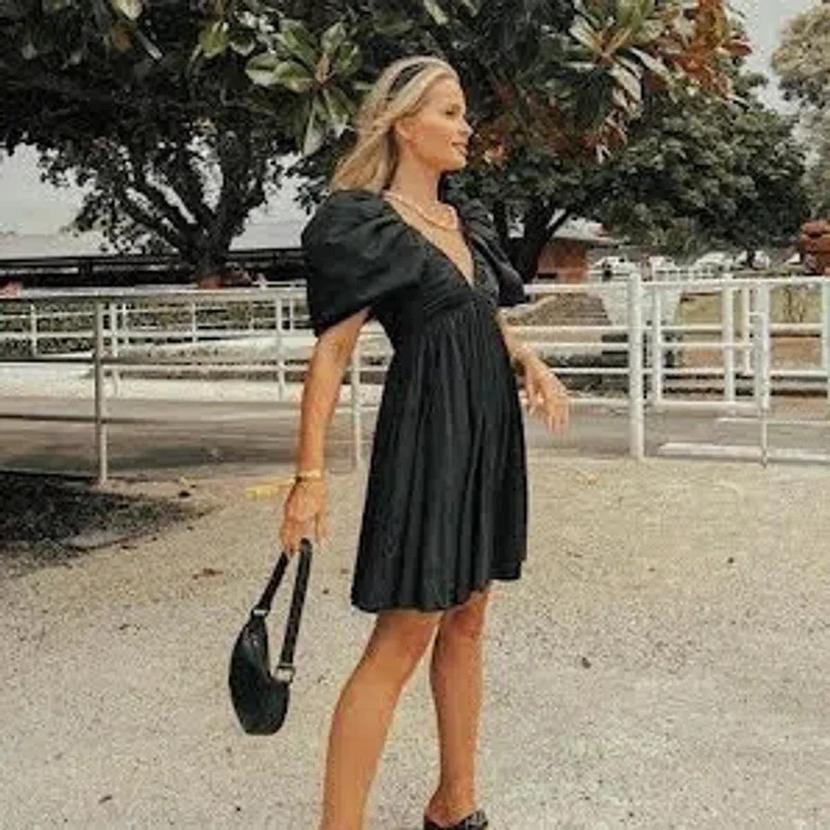 🖤 AJE Gabriella Plunge Mini Dress – Black – Size AU 6 🖤 - Image 5