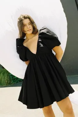 π€ AJE Gabriella Plunge Mini Dress β Black β Size AU 6 π€ for rent on The Volte - image 6