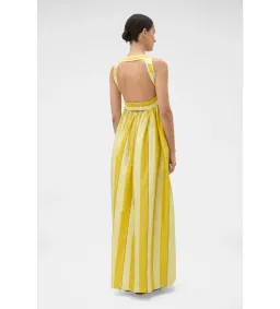 Oroton Slub Silk Stripe Sundress in Sunflower Size AU10 for rent on The Volte - image 3