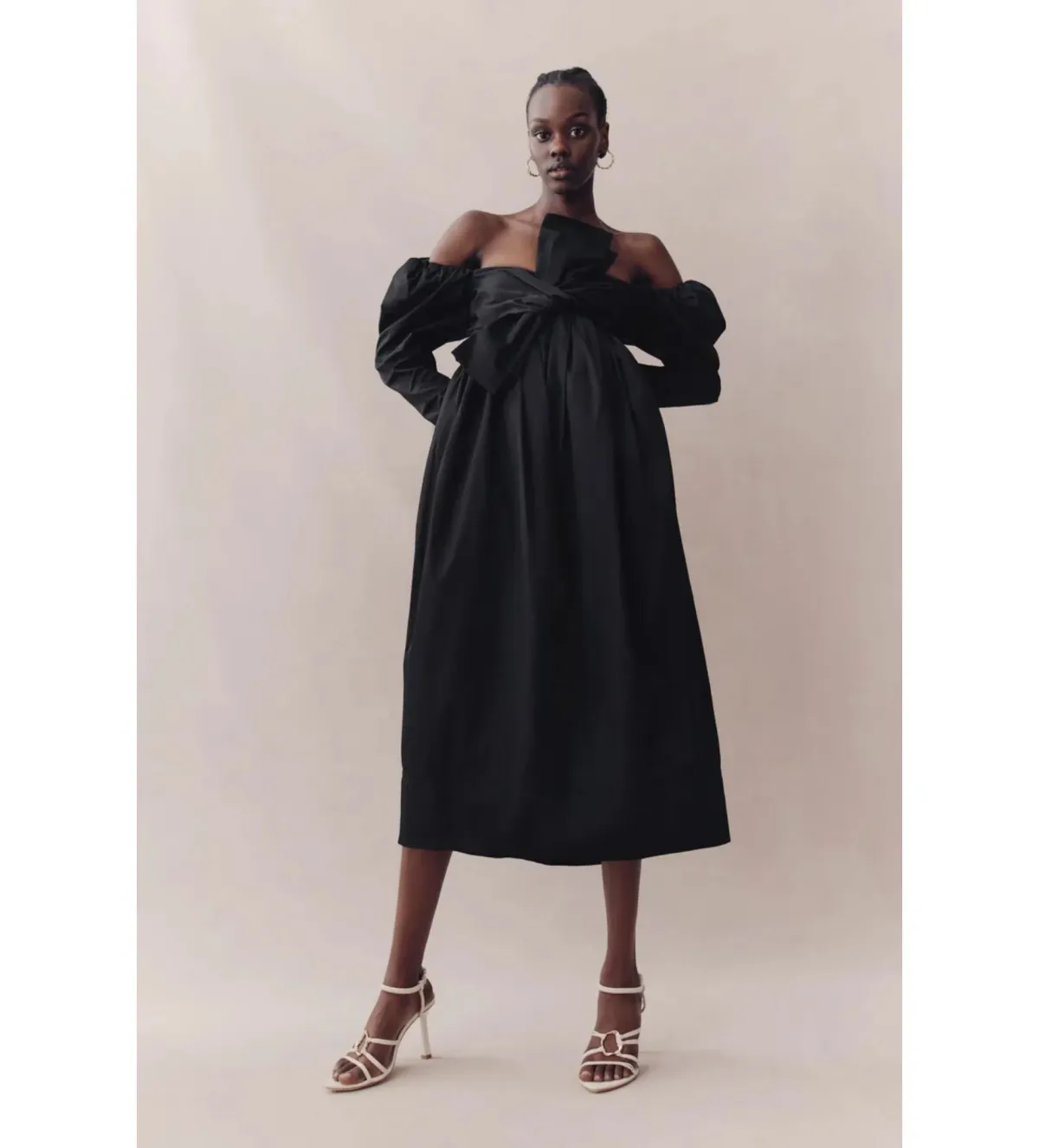Aje Valentina Bow Midi Dress in Black Size AU8 - Image 1
