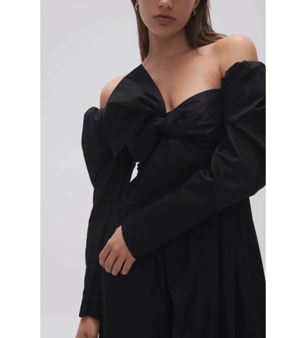 Aje Valentina Bow Midi Dress in Black Size AU8 - Image 3