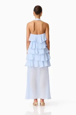 Elliatt Eliane Halter Maxi Dress size S / 8 Blue for rent on The Volte - image 4