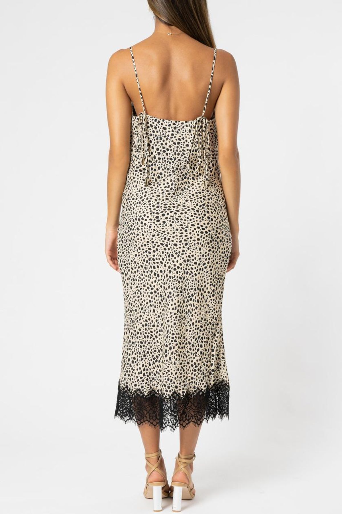 Rebecca Vallance Anya Slip Midi Dress Print Size 8 - Image 3