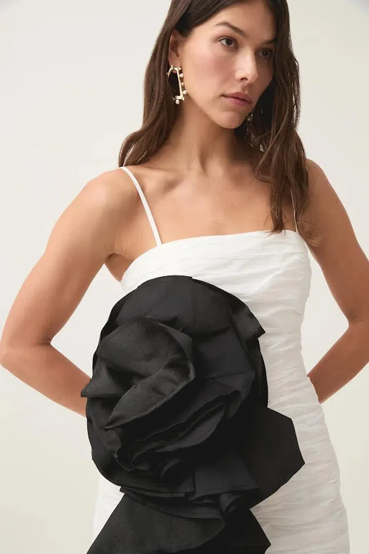 New AJE Potion Spiral Mini Dress in Ivory White & Black - Size 8 AU - Image 4